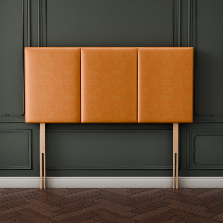 Mia 3 Pan Vertical Headboard - Turmeric Coniston