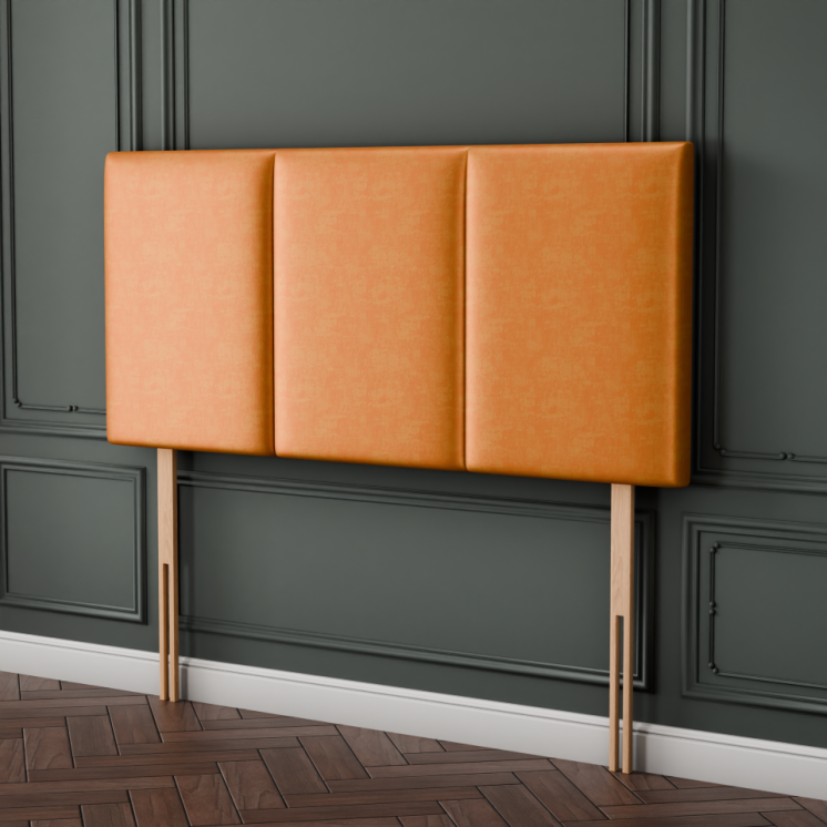 Mia 3 Pan Vertical Headboard - Turmeric Coniston