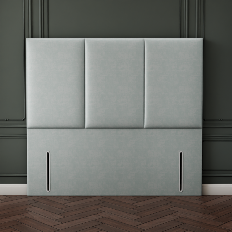 Mia 3 Pan Vertical Headboard - Silver Coniston