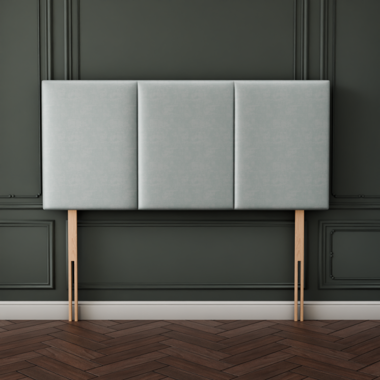 Mia 3 Pan Vertical Headboard - Silver Coniston
