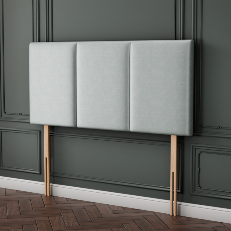 Mia 3 Pan Vertical Headboard - Silver Coniston