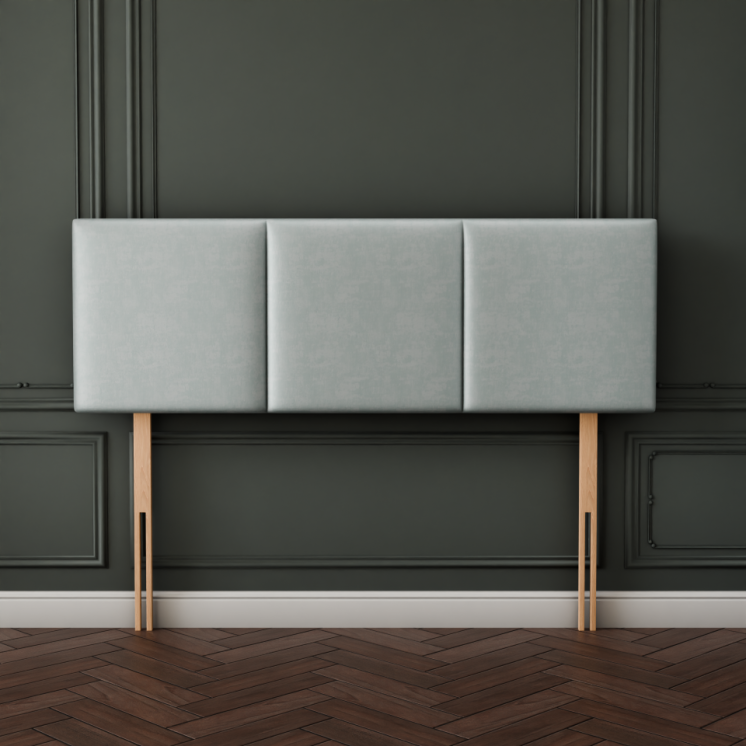 Mia 3 Pan Vertical Headboard - Silver Coniston