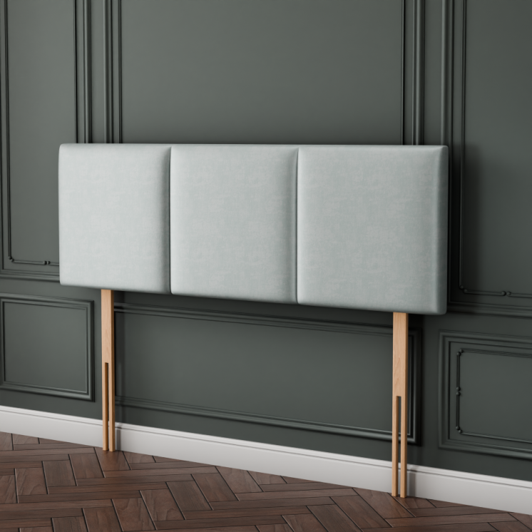 Mia 3 Pan Vertical Headboard - Silver Coniston