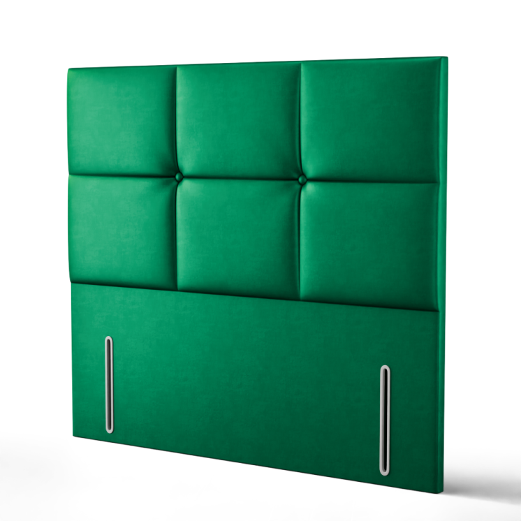 Hampton Cube Headboard - Emerald Coniston