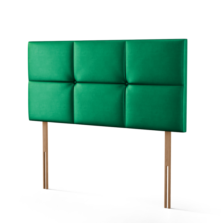 Hampton Cube Headboard - Emerald Coniston