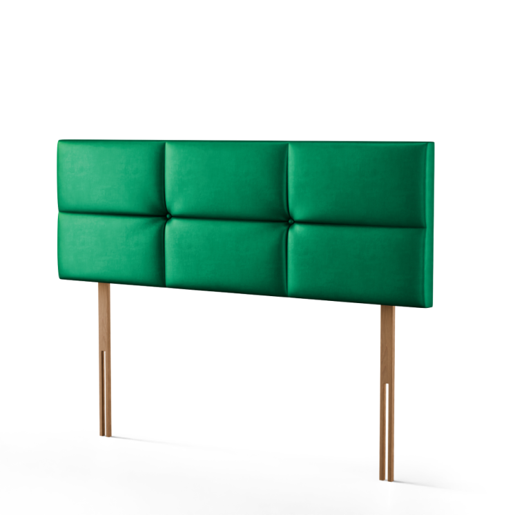 Hampton Cube Headboard - Emerald Coniston