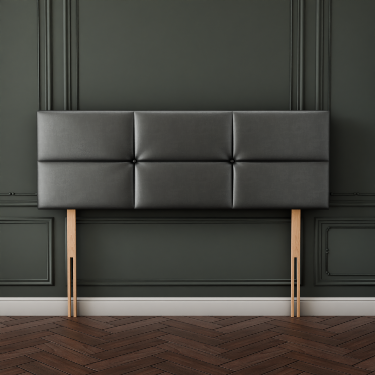 Hampton Cube Headboard - Grey Coniston