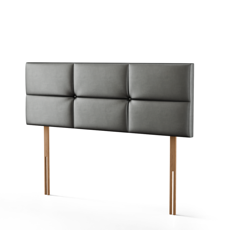 Hampton Cube Headboard - Grey Coniston