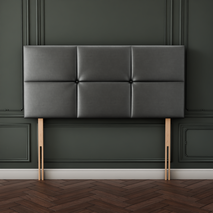 Hampton Cube Headboard - Grey Coniston