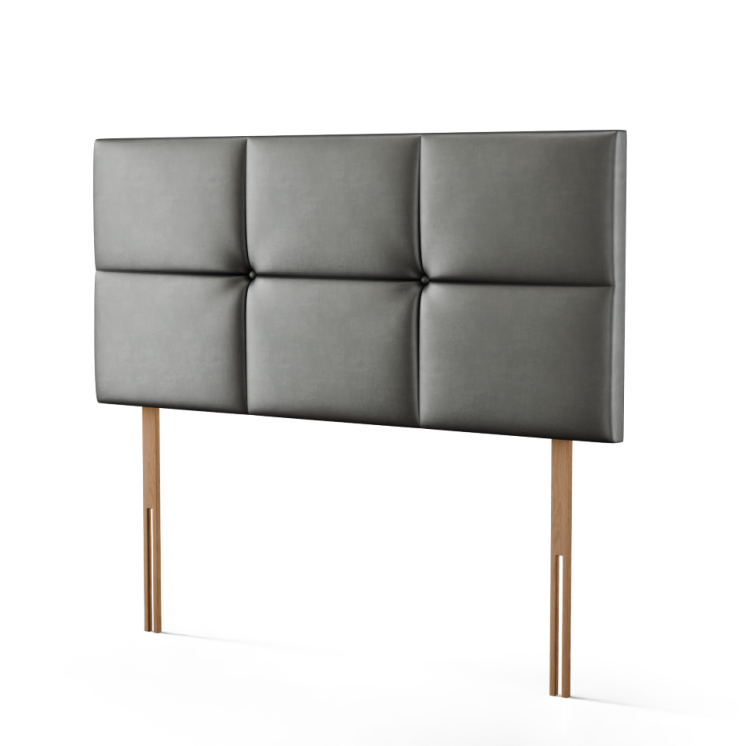 Hampton Cube Headboard - Grey Coniston