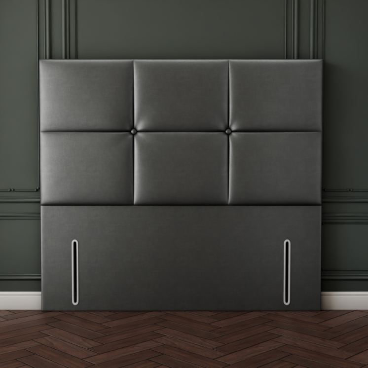 Hampton Cube Headboard - Grey Coniston