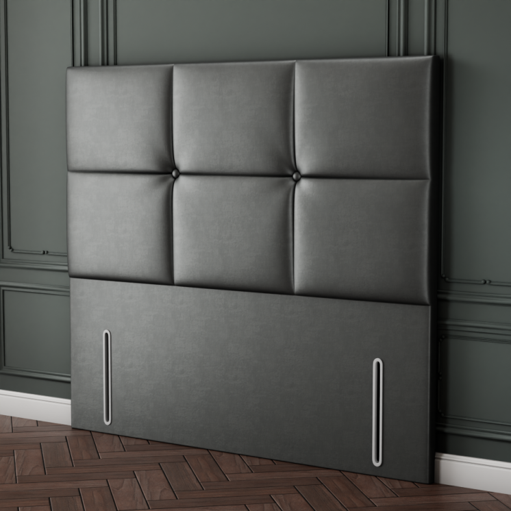 Hampton Cube Headboard - Grey Coniston