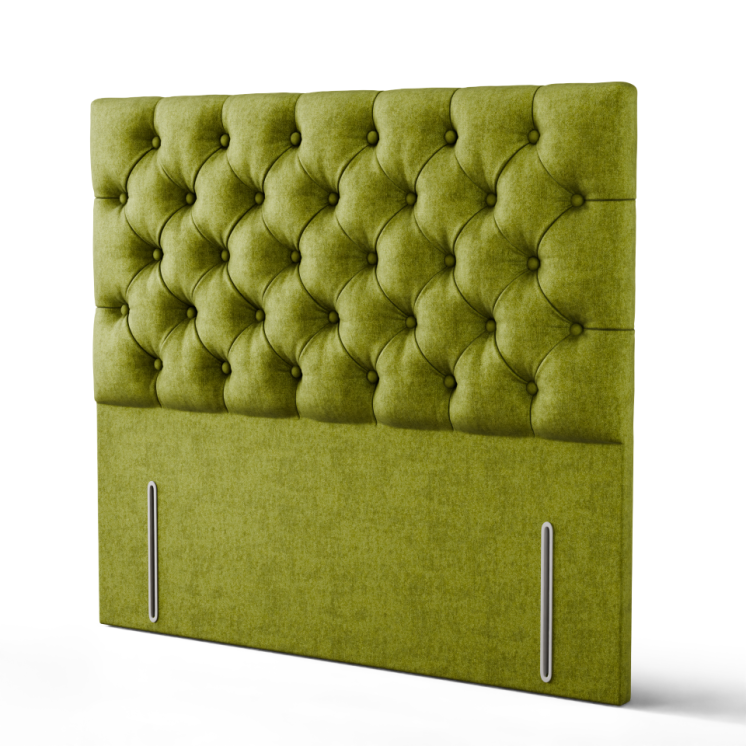 Lara Chesterfield Headboard - Olive Green Naples
