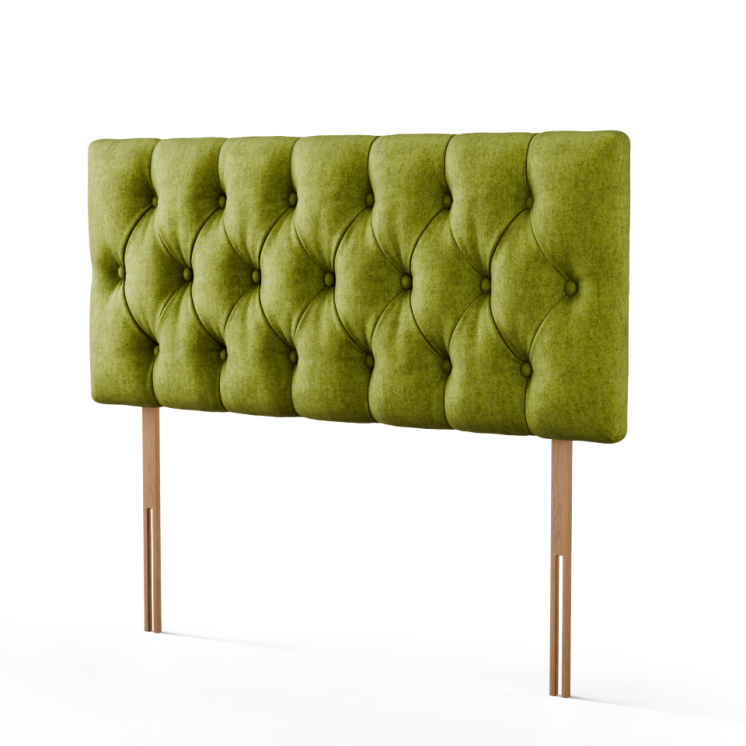 Lara Chesterfield Headboard - Olive Green Naples
