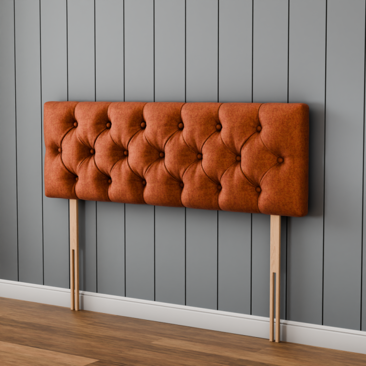 Lara Chesterfield Headboard - Orange Naples