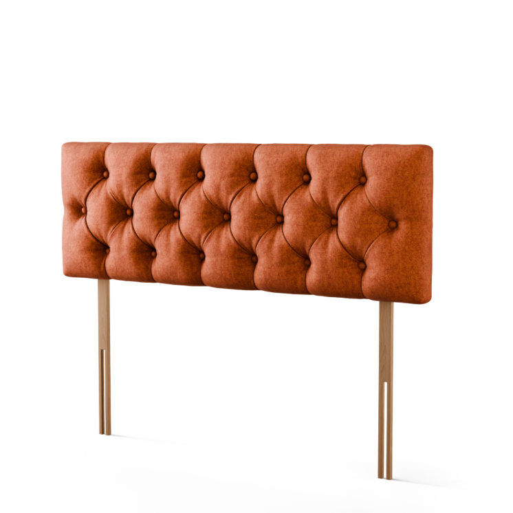 Lara Chesterfield Headboard - Orange Naples
