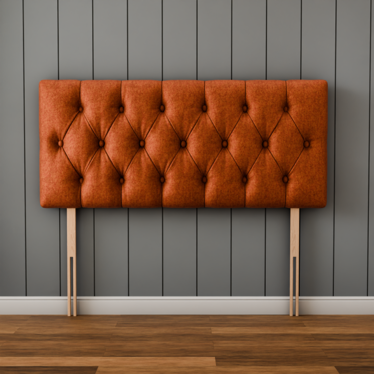Lara Chesterfield Headboard - Orange Naples