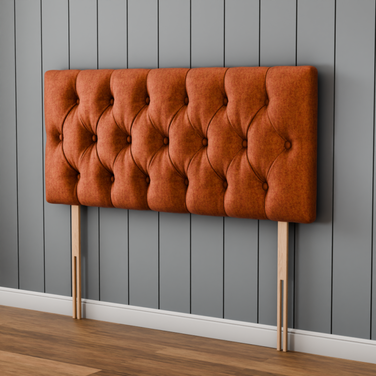 Lara Chesterfield Headboard - Orange Naples