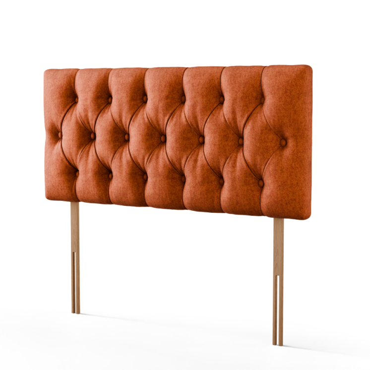 Lara Chesterfield Headboard - Orange Naples