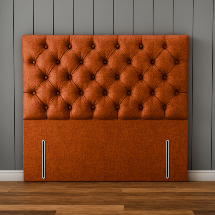 Lara Chesterfield Headboard - Orange Naples