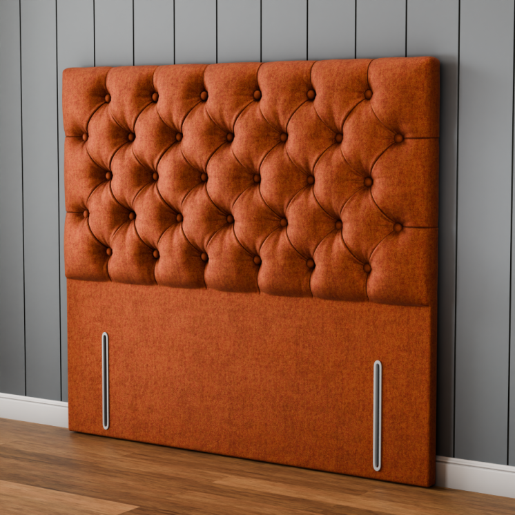 Lara Chesterfield Headboard - Orange Naples