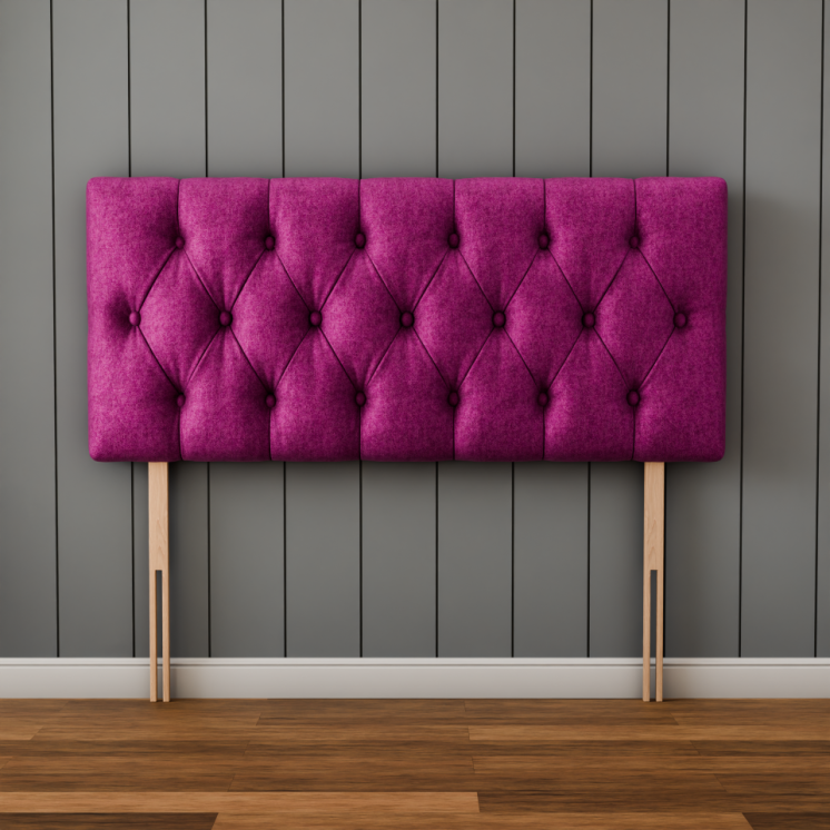 Lara Chesterfield Headboard - Pink Naples