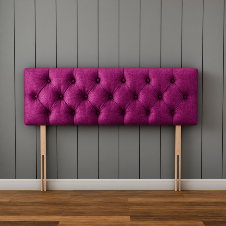 Lara Chesterfield Headboard - Pink Naples