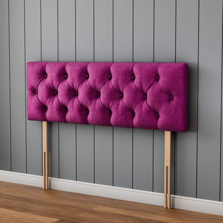 Lara Chesterfield Headboard - Pink Naples