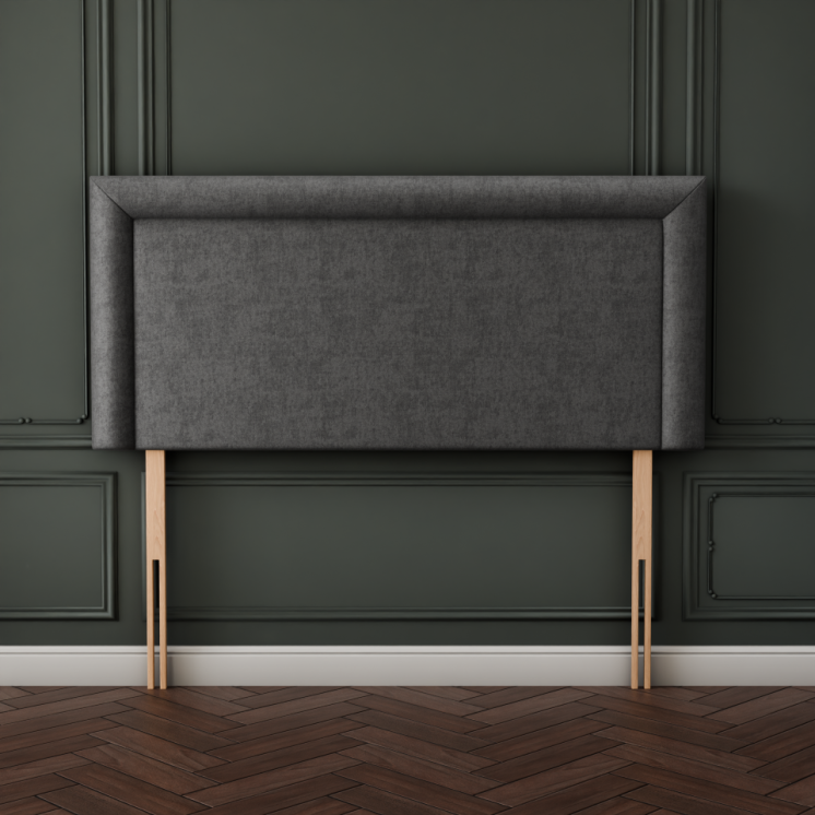 Ivy Bumper Plain Headboard - Grey Naples