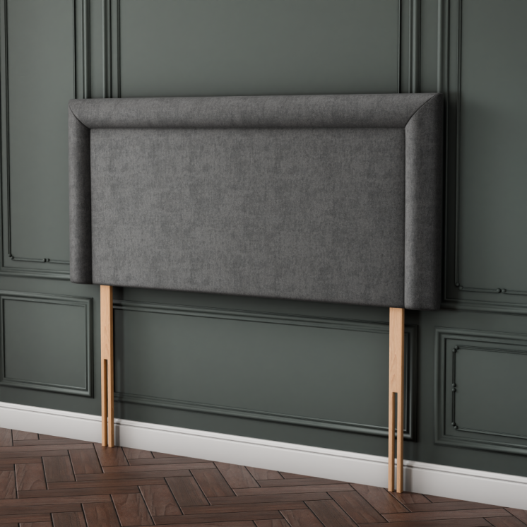 Ivy Bumper Plain Headboard - Grey Naples
