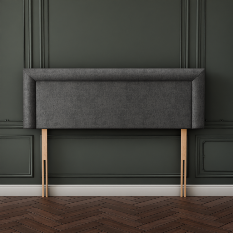 Ivy Bumper Plain Headboard - Grey Naples
