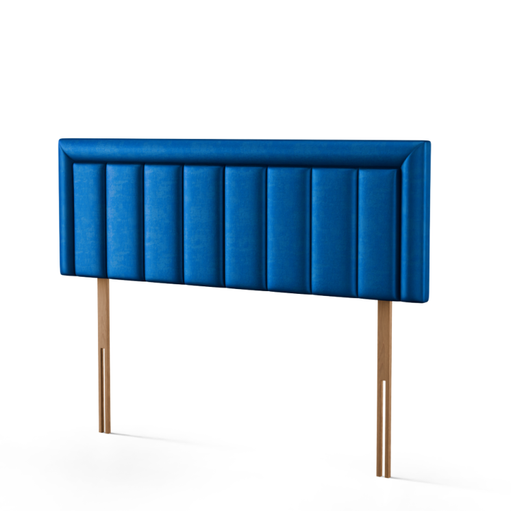 Elara Bumper Line Headboard - Blue Coniston