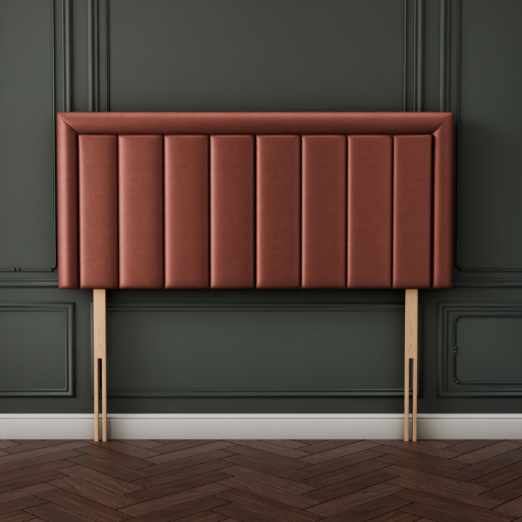 Elara Bumper Line Headboard - Claret Coniston