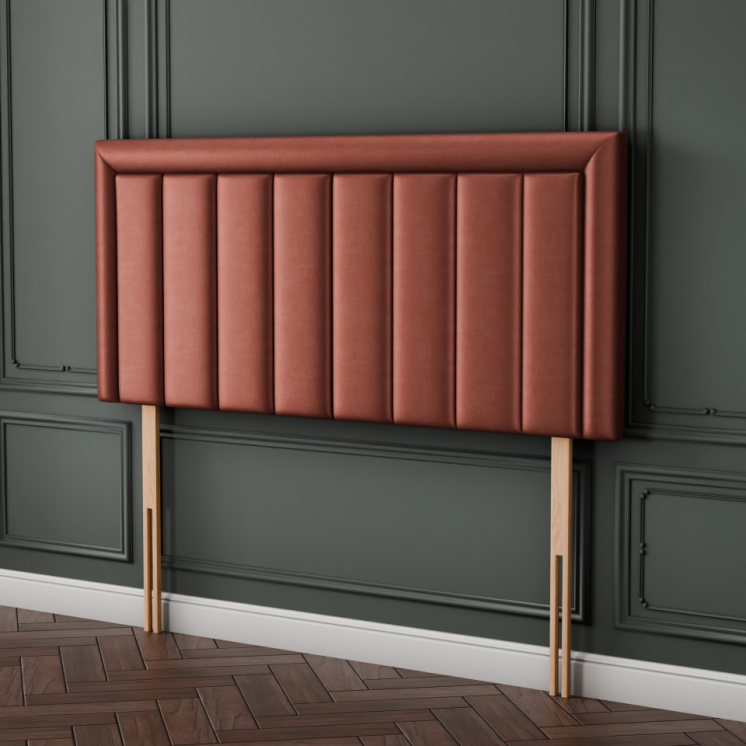 Elara Bumper Line Headboard - Claret Coniston