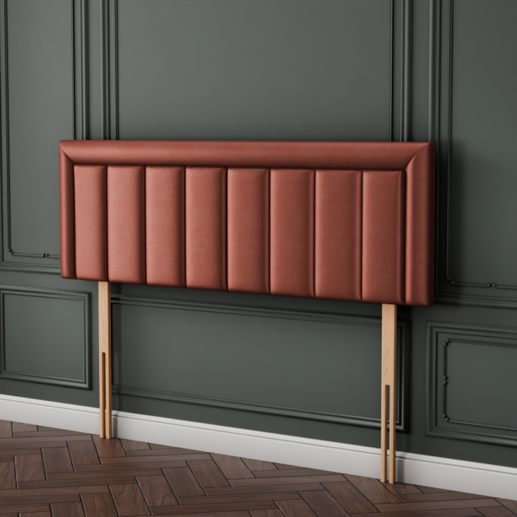Elara Bumper Line Headboard - Claret Coniston