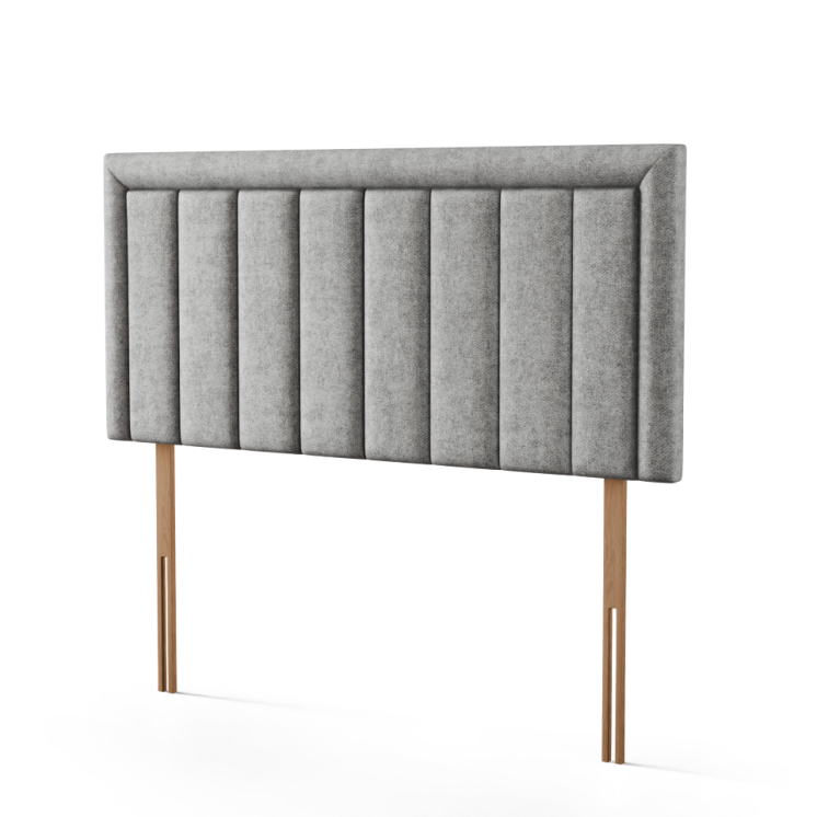 Elara Bumper Line Headboard - Silver Naples