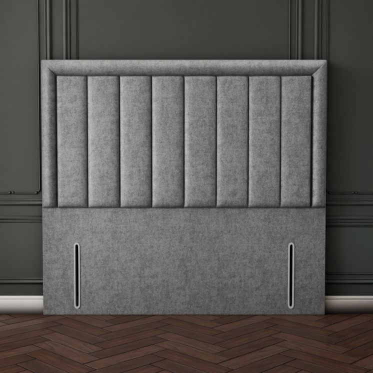 Elara Bumper Line Headboard - Silver Naples