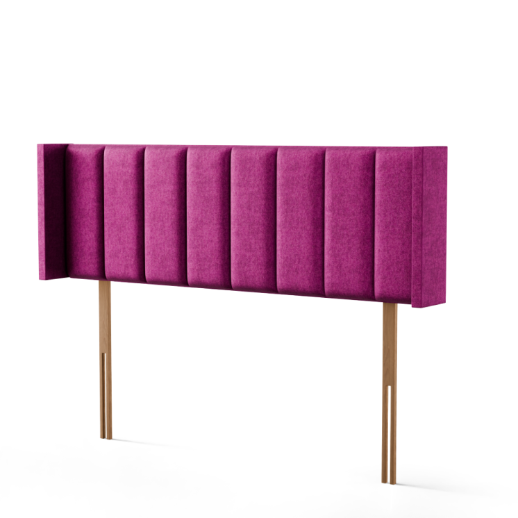 Amelia Line Wing Headboard - Pink Naples