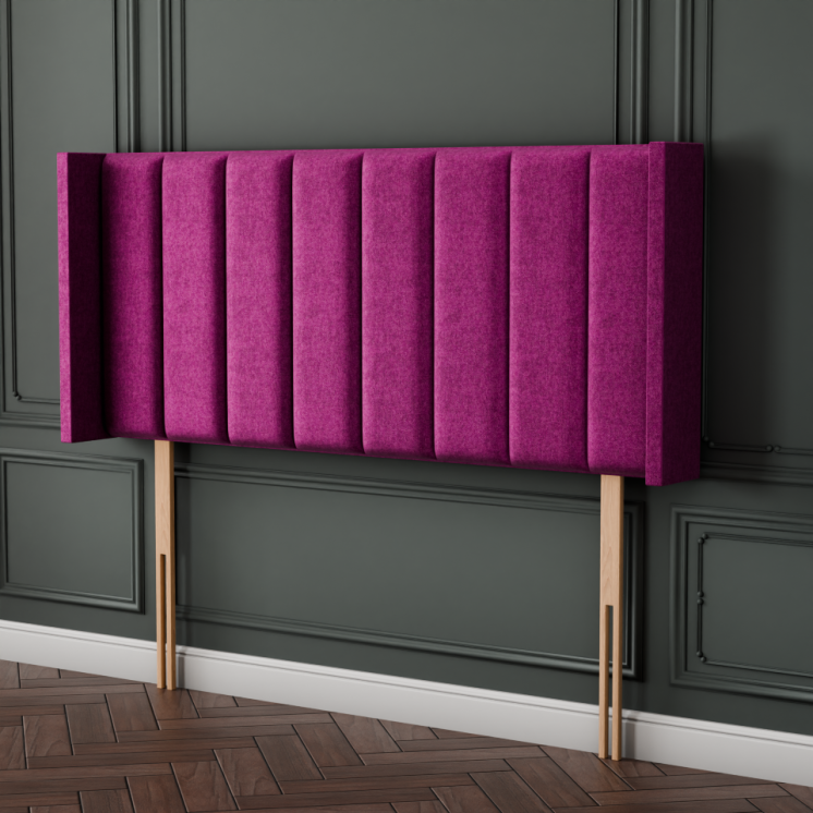 Amelia Line Wing Headboard - Pink Naples