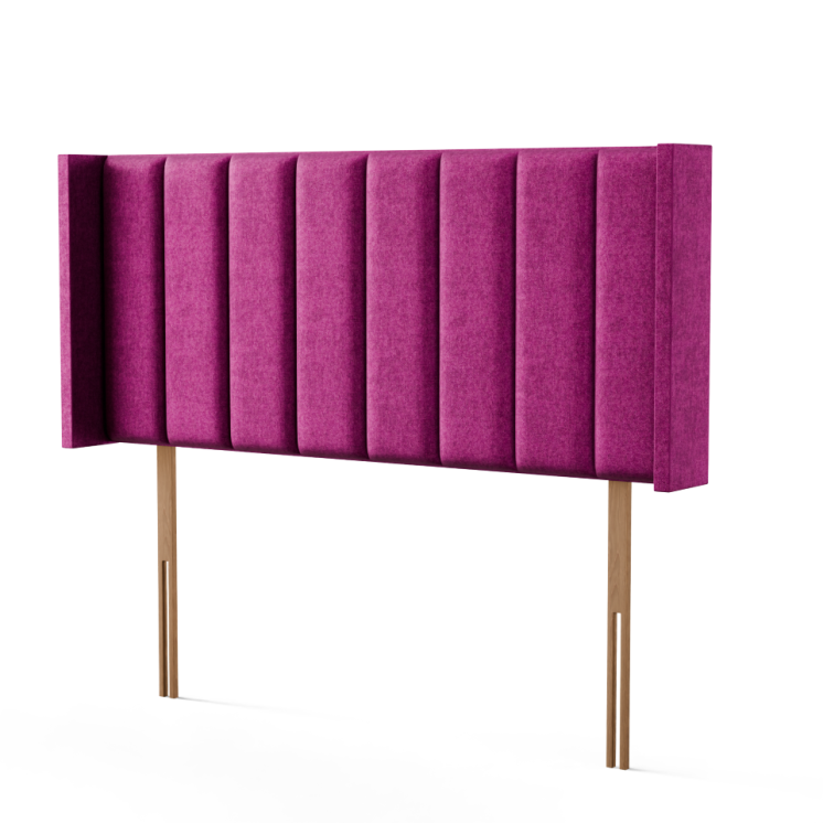 Amelia Line Wing Headboard - Pink Naples