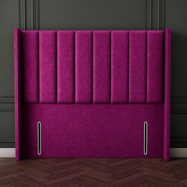 Amelia Line Wing Headboard - Pink Naples