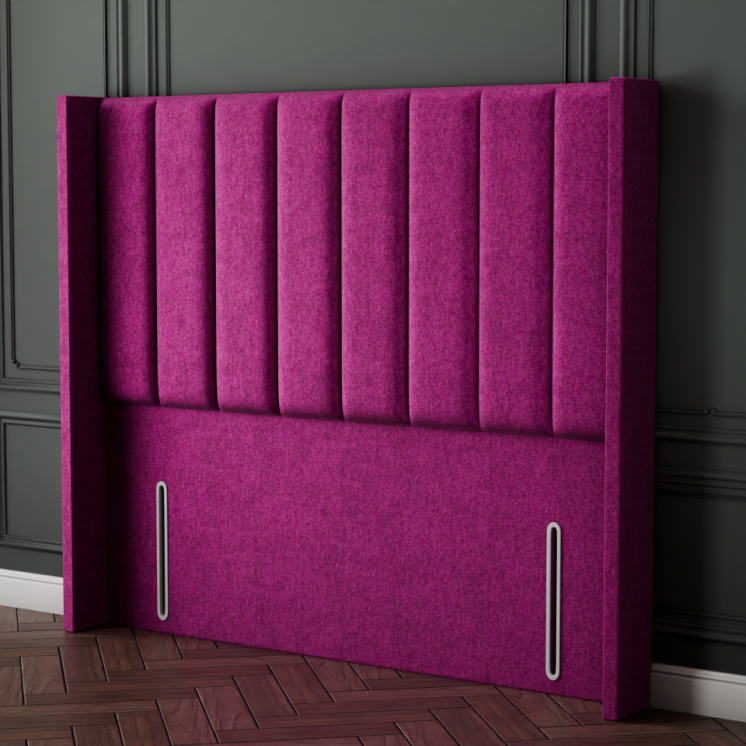 Amelia Line Wing Headboard - Pink Naples