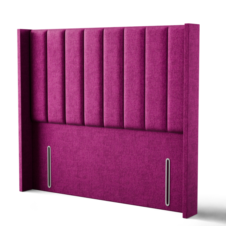 Amelia Line Wing Headboard - Pink Naples
