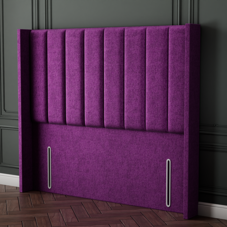 Amelia Line Wing Headboard - Purple Naples