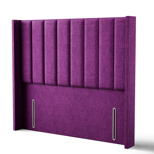 Amelia Line Wing Headboard - Purple Naples