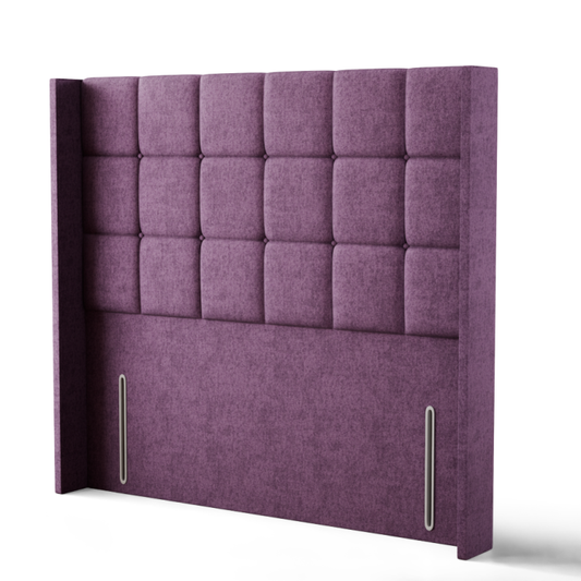 Ayra Cube Winged Headboard - Lilac Naples