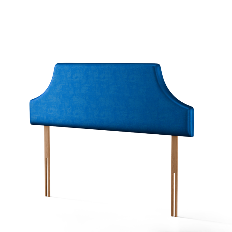 Emperor Curved Headboard - Blue Coniston