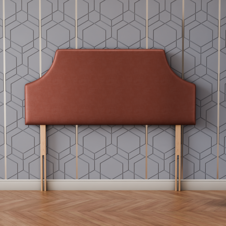 Emperor Curved Headboard - Claret Coniston