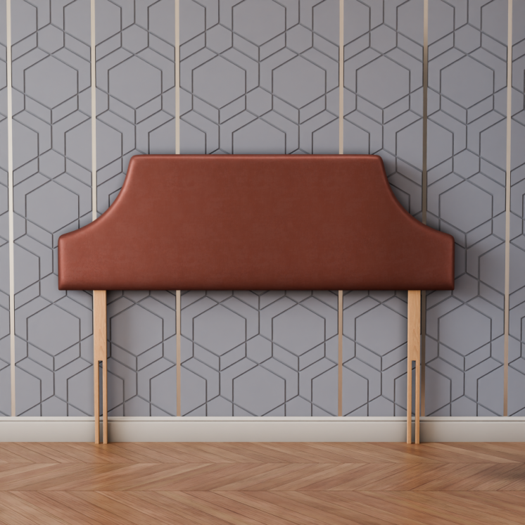 Emperor Curved Headboard - Claret Coniston