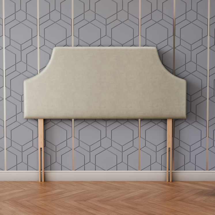 Emperor Curved Headboard - Cream Coniston